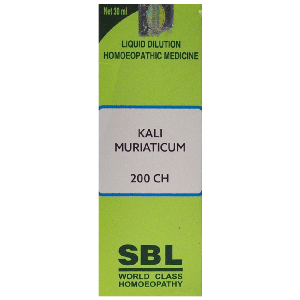 SBL Kali Muriaticum Dilution 200 CH bottle of 30 ml Dilution