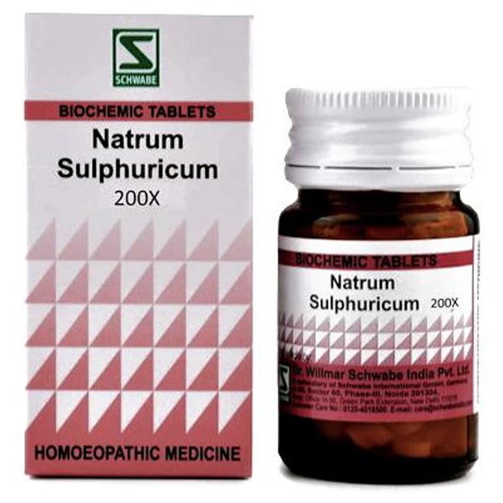 Dr Willmar Schwabe India Natrum Sulphuricum Biochemic Tablet 200X bottle of 20 gm Biochemic Tablet Dr Willmar Schwabe India Natrum Sulphuricum Biochemic Tablet 200X bottle of 20 gm Biochemic Tablet