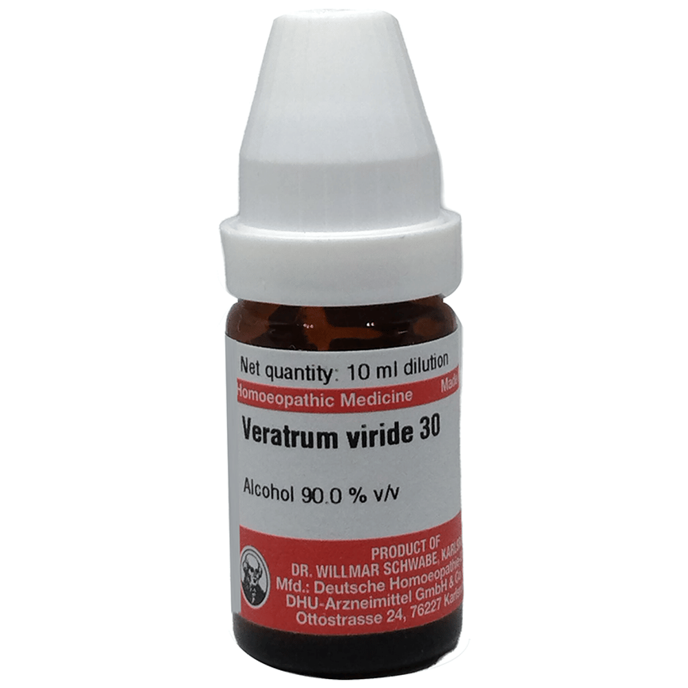 Dr Willmar Schwabe Germany Veratrum Viride Dilution 30 bottle of 10 ml Dilution