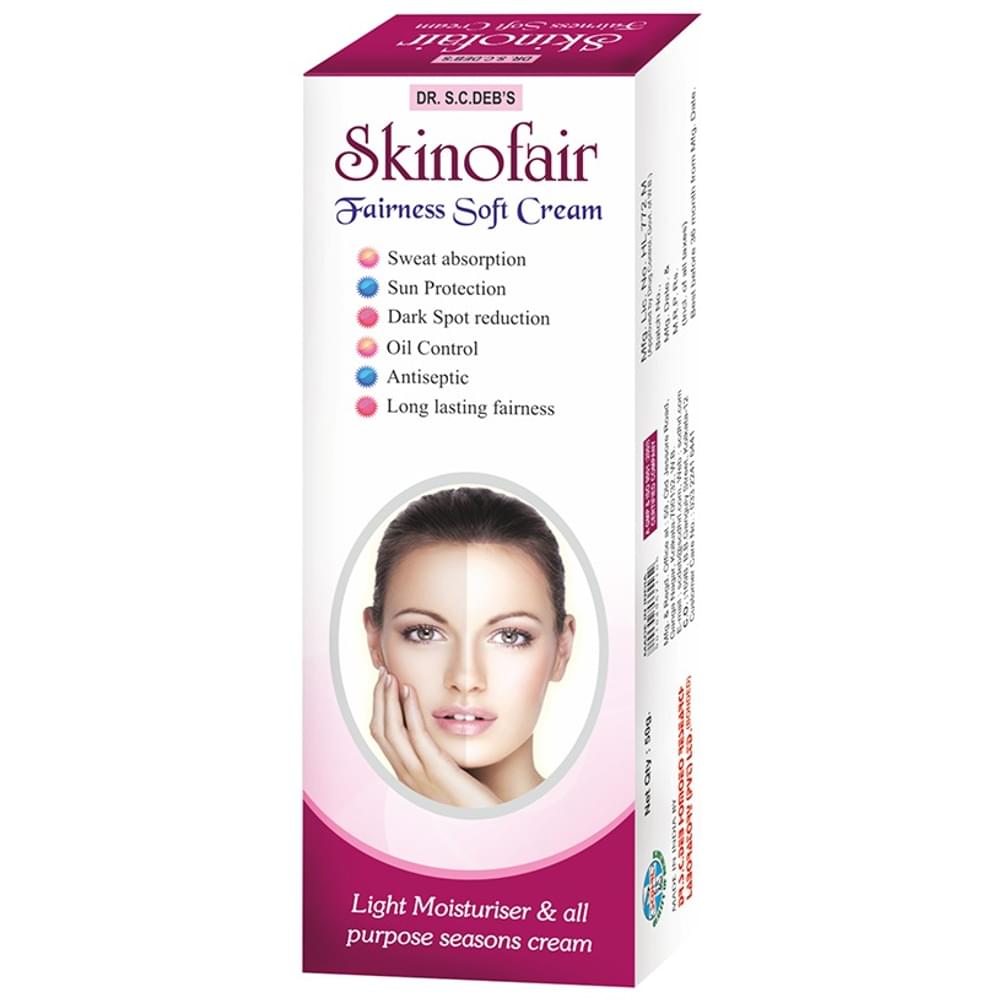 Dr. S.C.Deb's Skinofair Fairness Soft Cream tube of 50 gm Cream