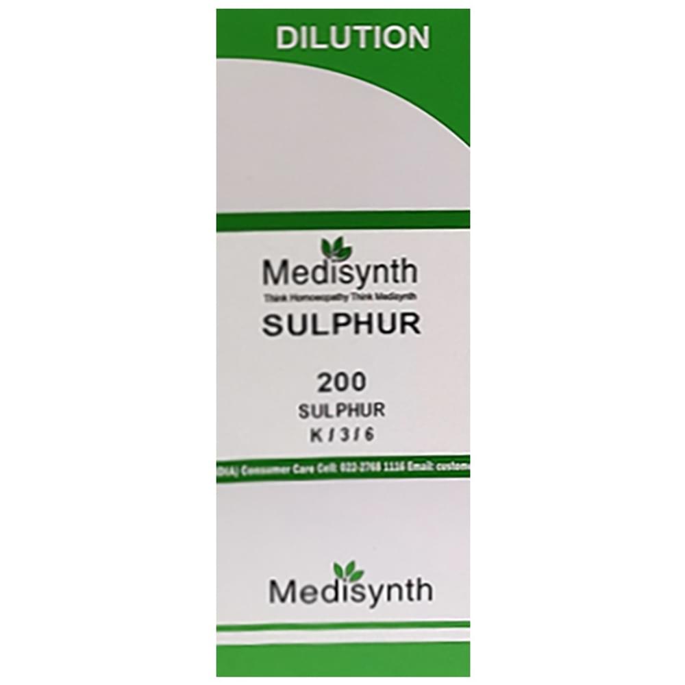 Medisynth Sulphur Dilution 200 bottle of 30 ml Dilution