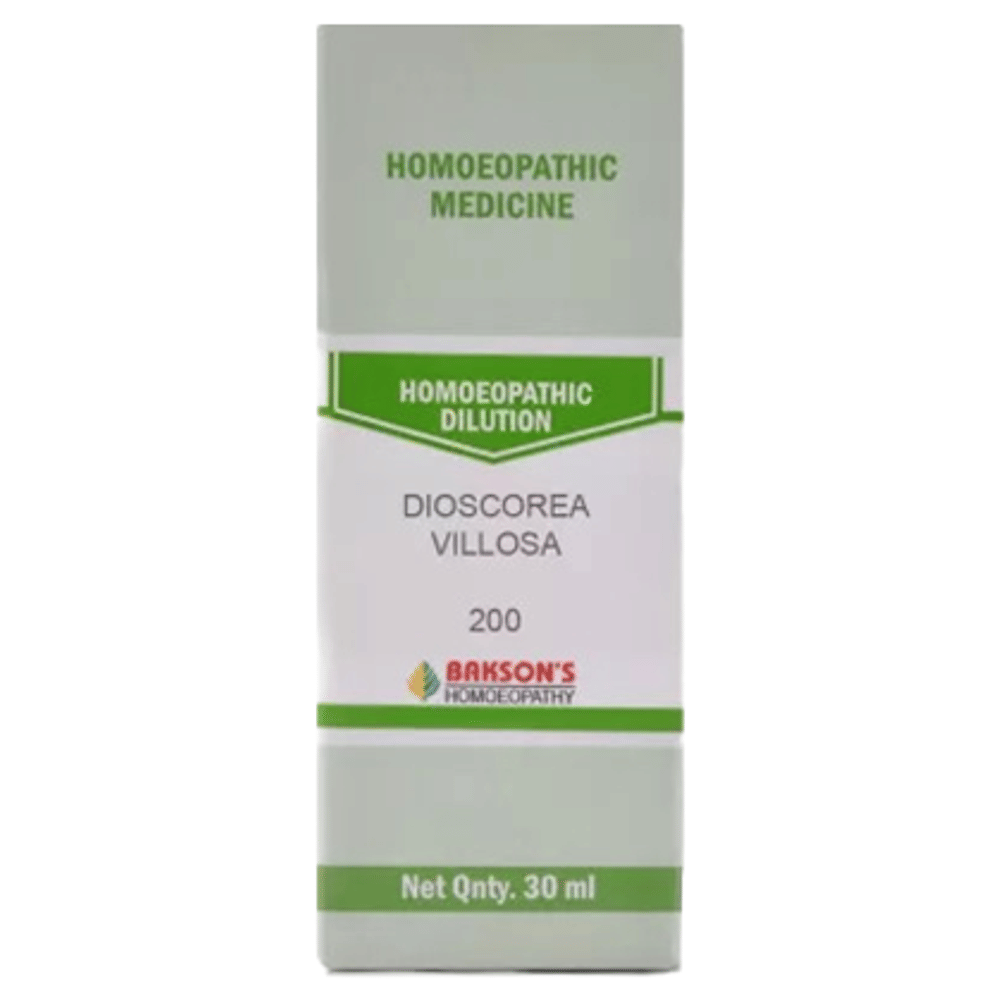 Bakson's Homeopathy Dioscorea villosa Dilution 200 bottle of 30 ml Dilution