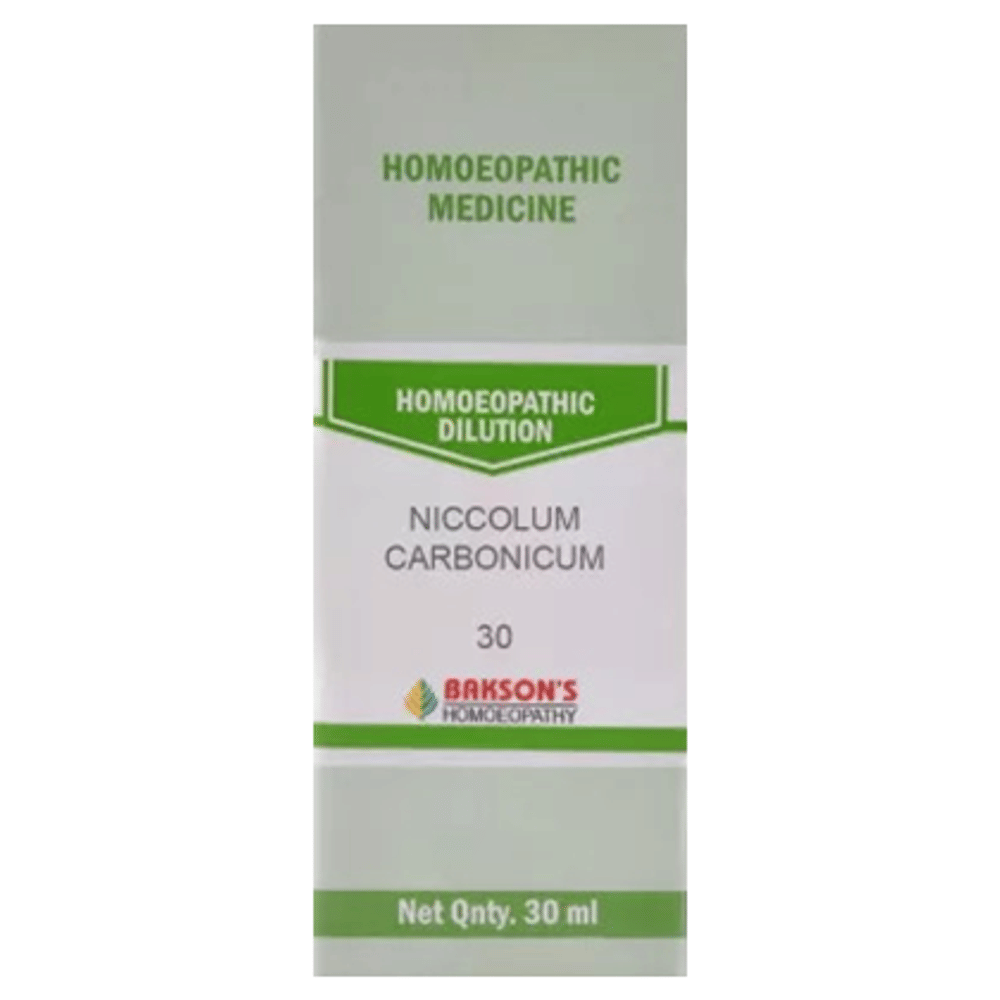Bakson's Homeopathy Niccolum Carbonicum Dilution 30 bottle of 30 ml Dilution