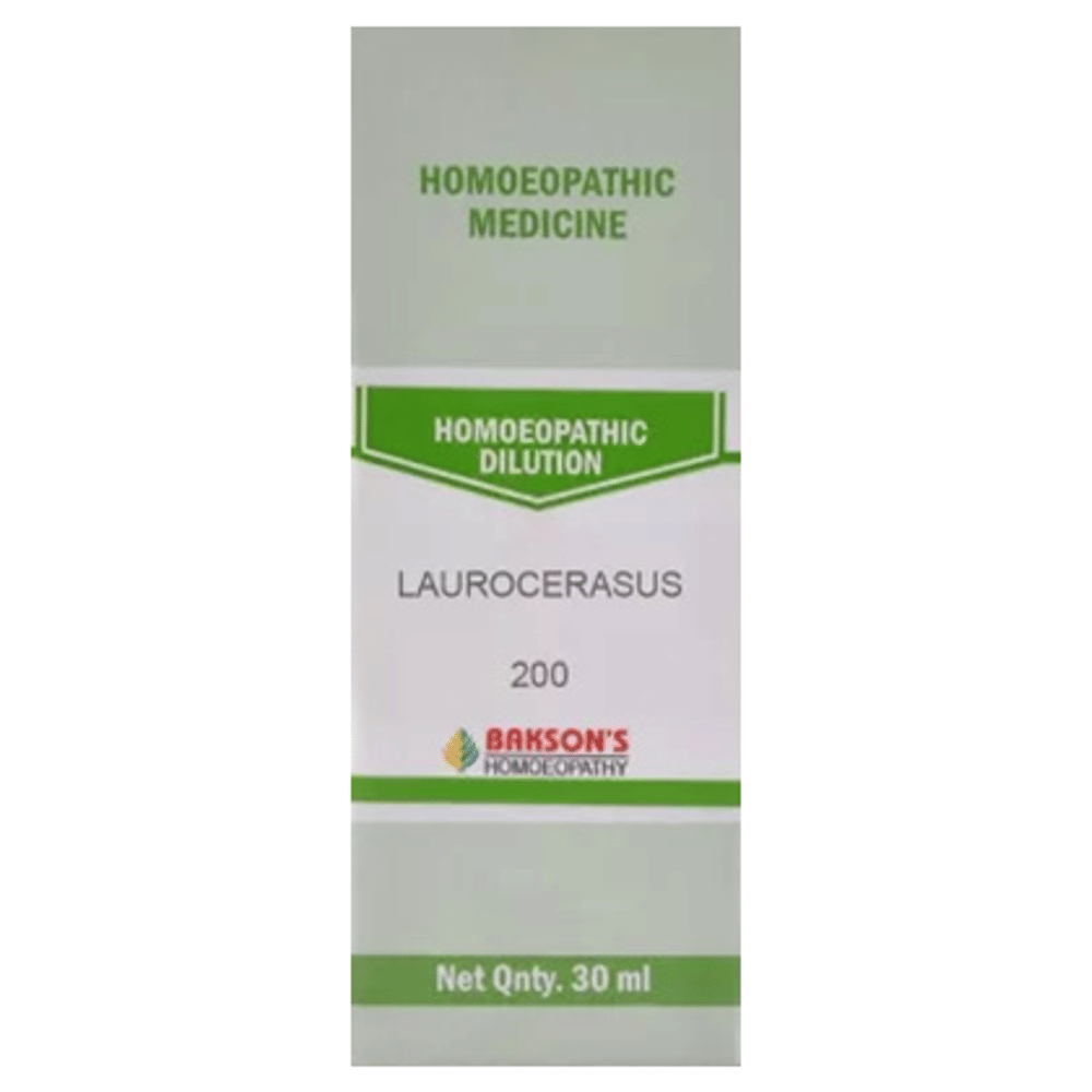 Bakson's Homeopathy Laurocerasus Dilution 200 bottle of 30 ml Dilution