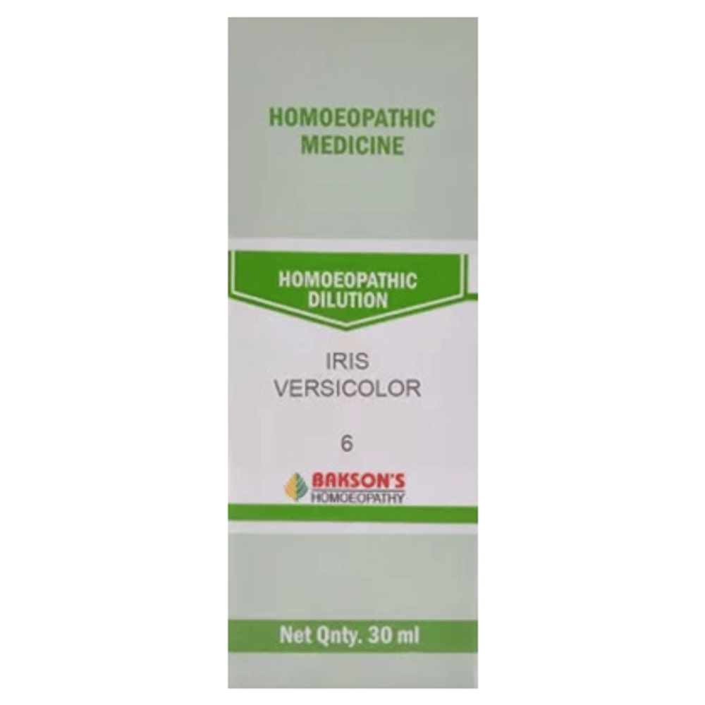 Bakson's Homeopathy Iris Versicolor Dilution 6 CH bottle of 30 ml Dilution