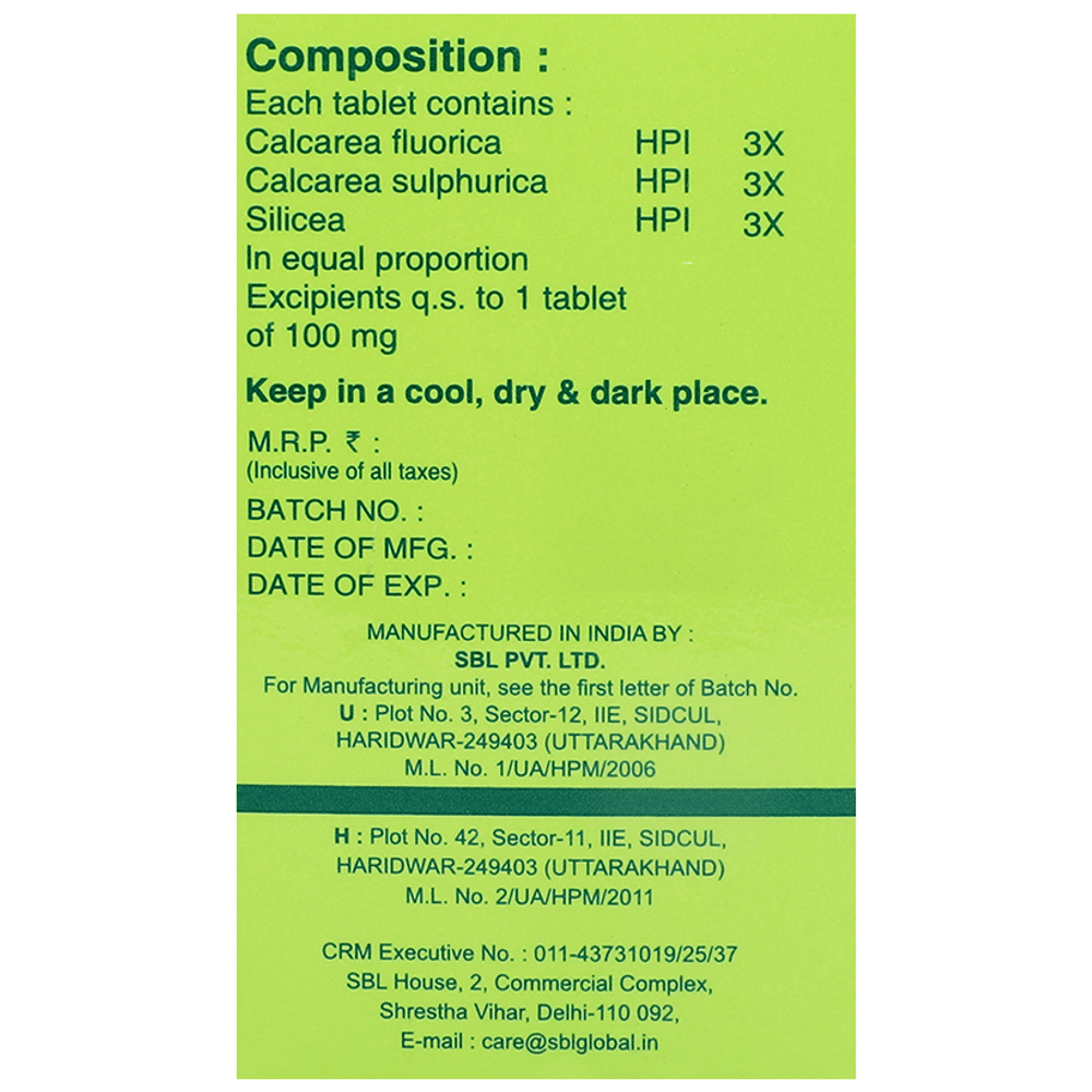 SBL Bio-Combination 18 Tablet bottle of 25 gm Biocombination Tablet