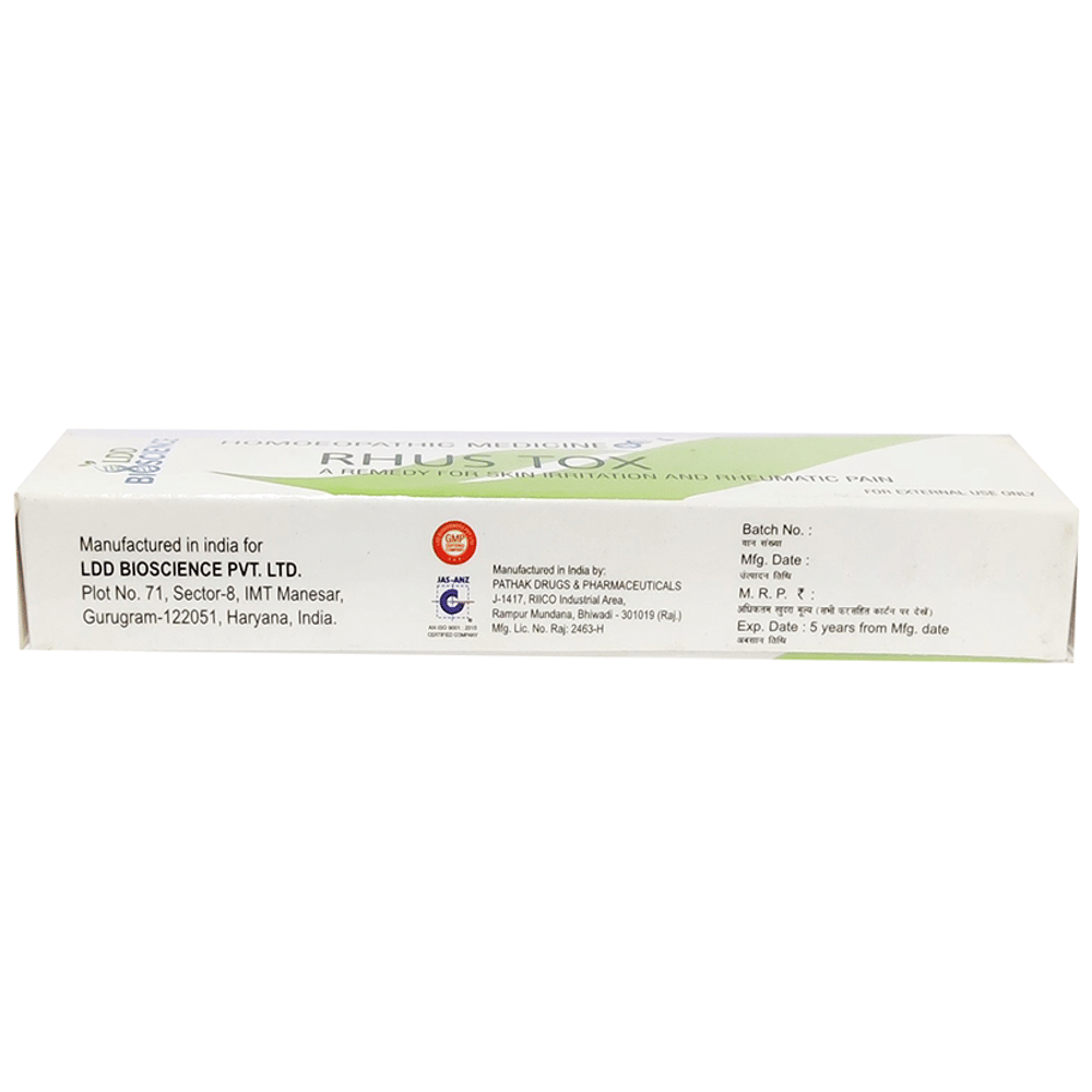 LDD Bioscience Rhus Tox Ointment tube of 25 gm Ointment