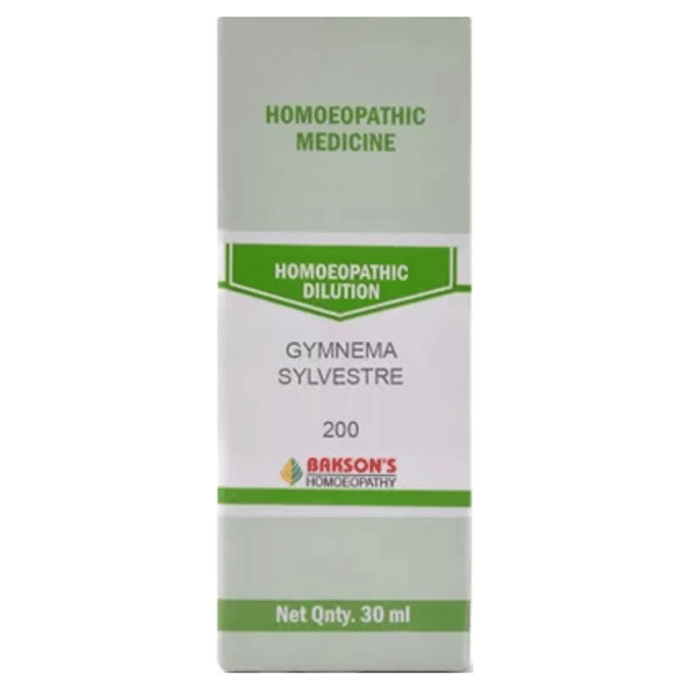 Bakson's Homeopathy Gymnema Sylvestre Dilution 200 bottle of 30 ml Dilution