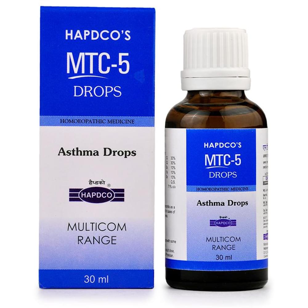 Hapdco MTC-5 Asthma Drop bottle of 30 ml Drop Hapdco MTC-5 Asthma Drop bottle of 30 ml Drop