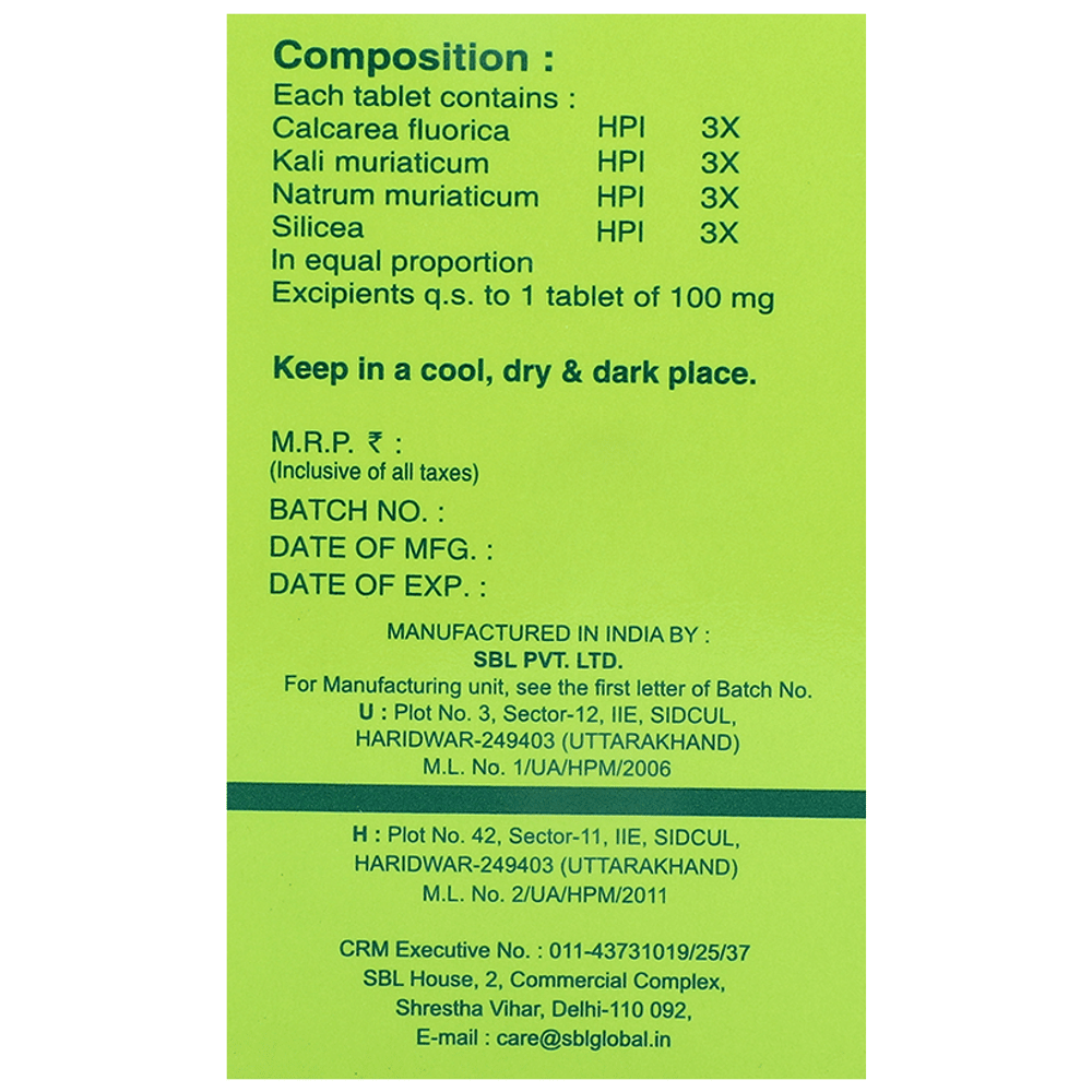 SBL Bio-Combination 4 Tablet bottle of 25 gm Biocombination Tablet