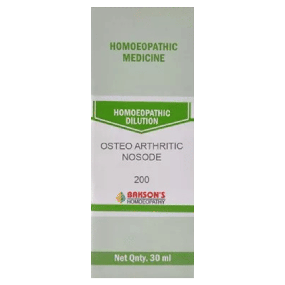 Bakson's Homeopathy Osteo Arthritic Nosode Dilution 200 bottle of 30 ml Dilution Bakson's Homeopathy Osteo Arthritic Nosode Dilution 200 bottle of 30 ml Dilution