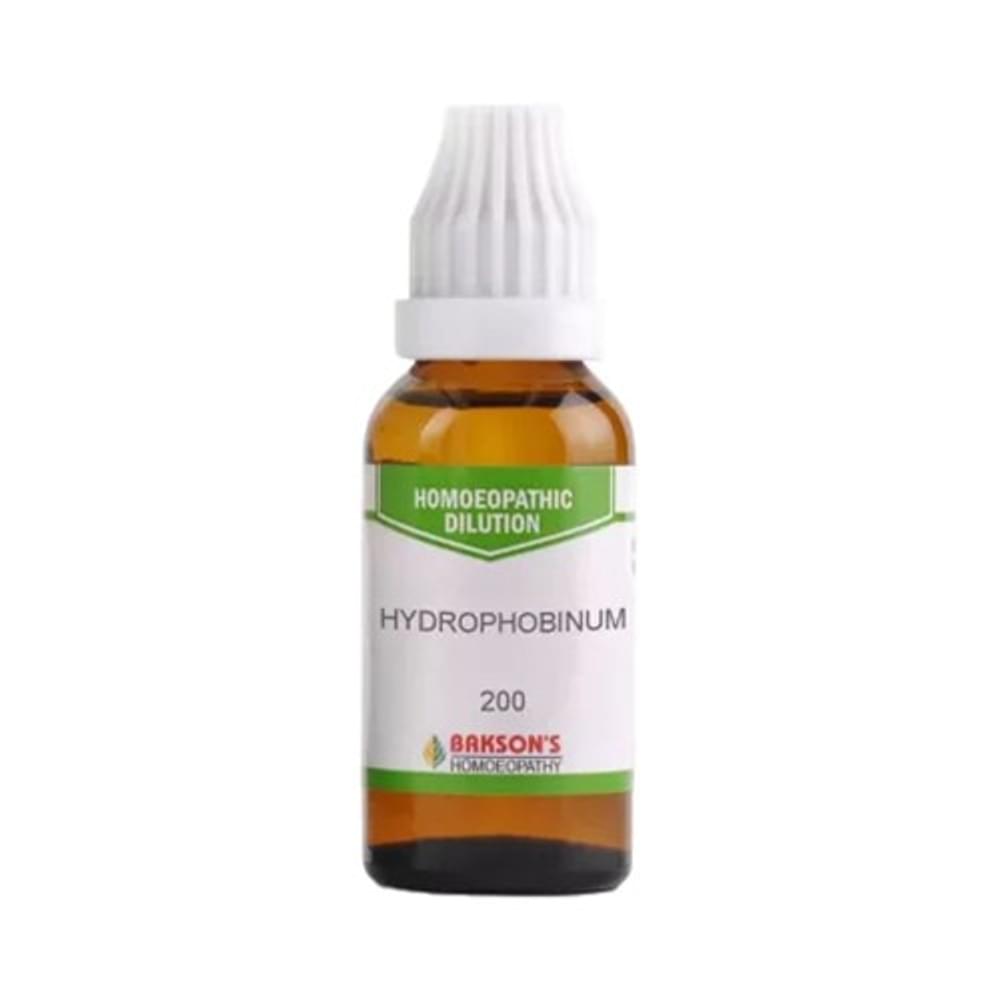 Bakson's Homeopathy Hydrophobinum Dilution 200 bottle of 30 ml Dilution