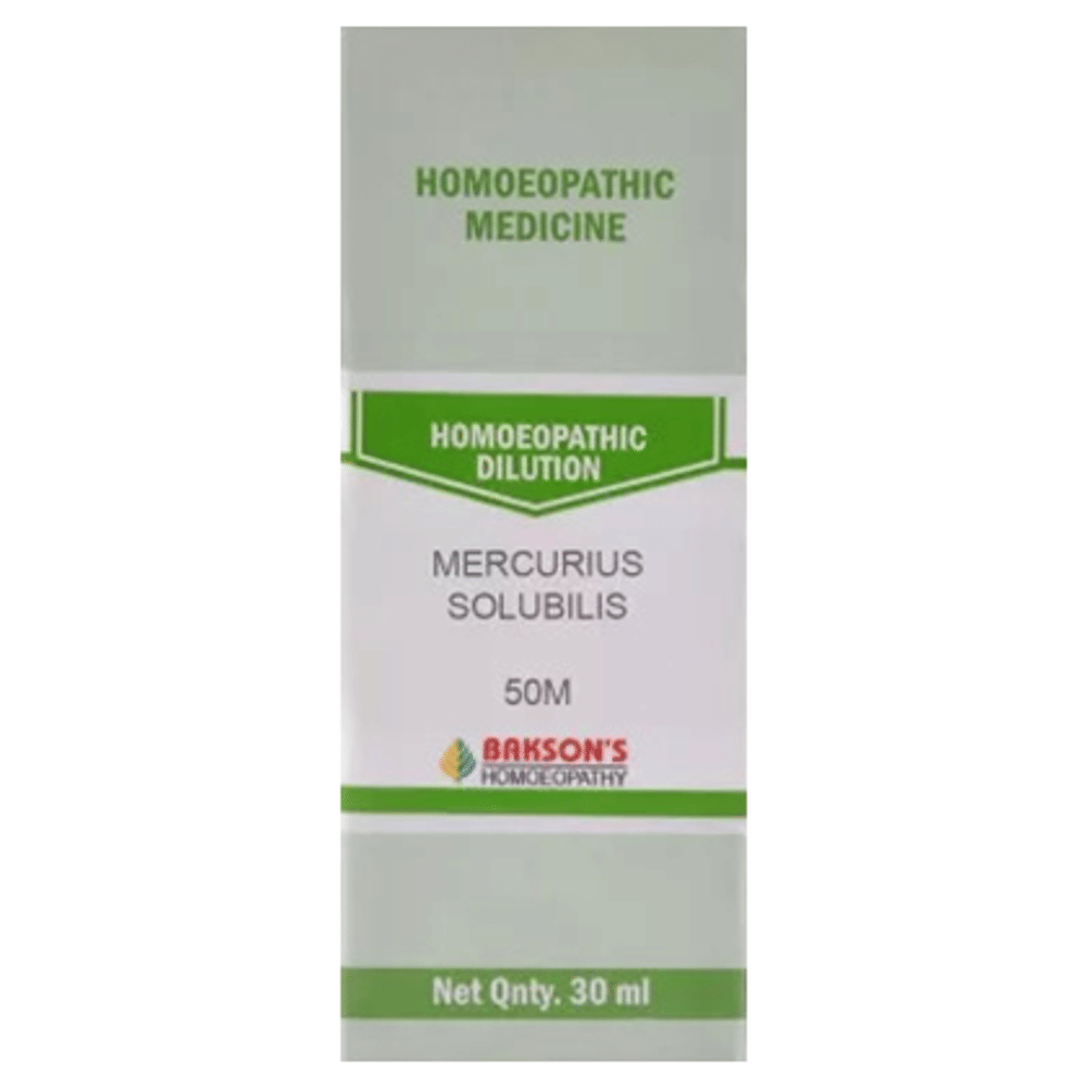 Bakson's Homeopathy Mercurius Solubilis Dilution 50M bottle of 30 ml Dilution