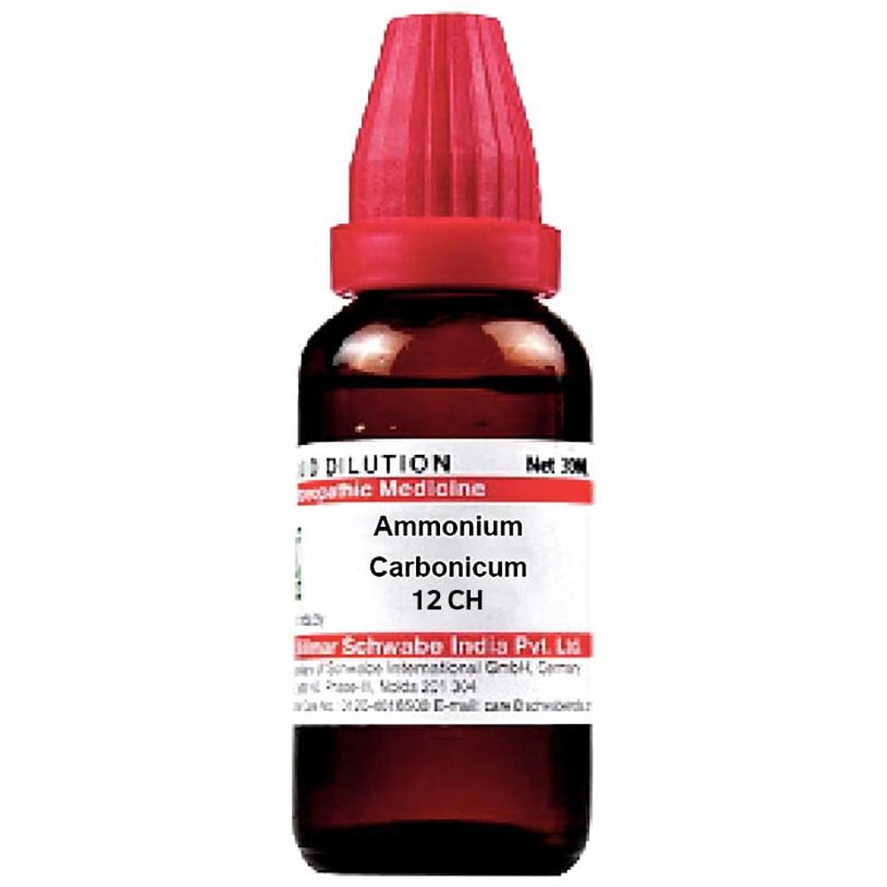 Dr Willmar Schwabe India Ammonium Carbonicum Dilution 12 CH bottle of 30 ml Dilution Dr Willmar Schwabe India Ammonium Carbonicum Dilution 12 CH bottle of 30 ml Dilution