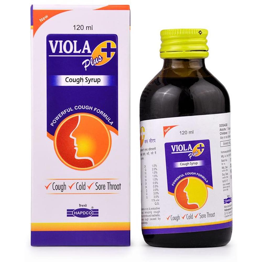 Hapdco Viola Plus Cough Syrup bottle of 120 ml Syrup