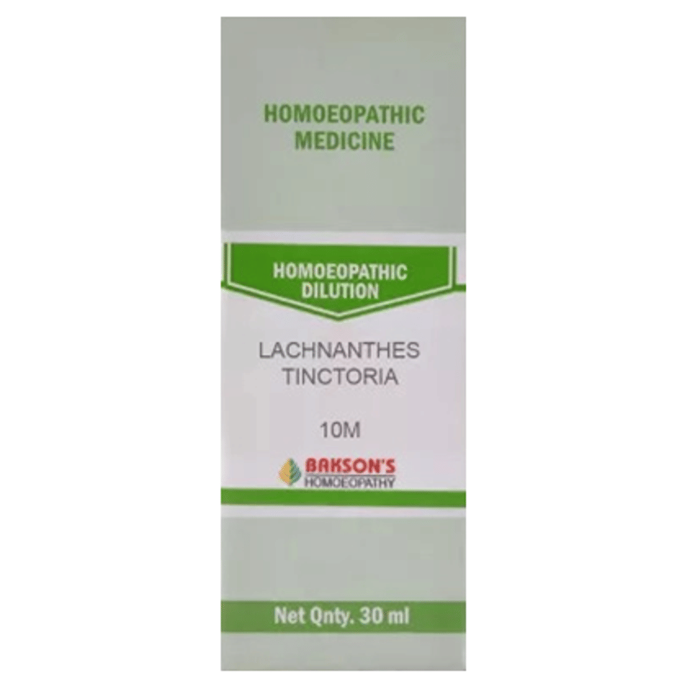 Bakson's Homeopathy Lachnanthes Tinctoria Dilution 10M bottle of 30 ml Dilution