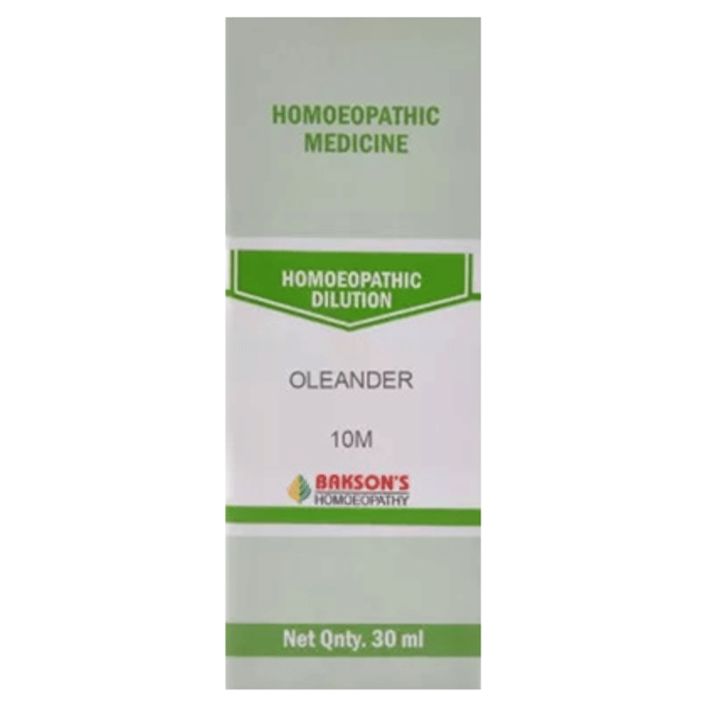 Bakson's Homeopathy Oleander Dilution 10M bottle of 30 ml Dilution