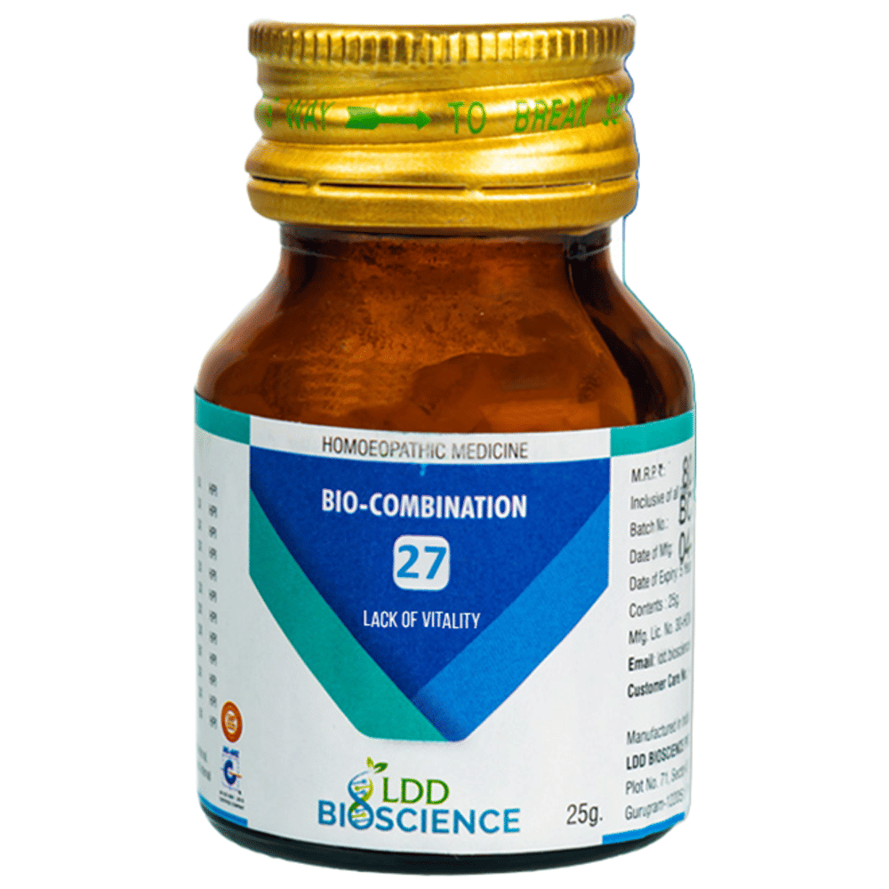 LDD Bioscience Bio-Combination 27 Lack of Vitality Tablet bottle of 25 gm Biocombination Tablet