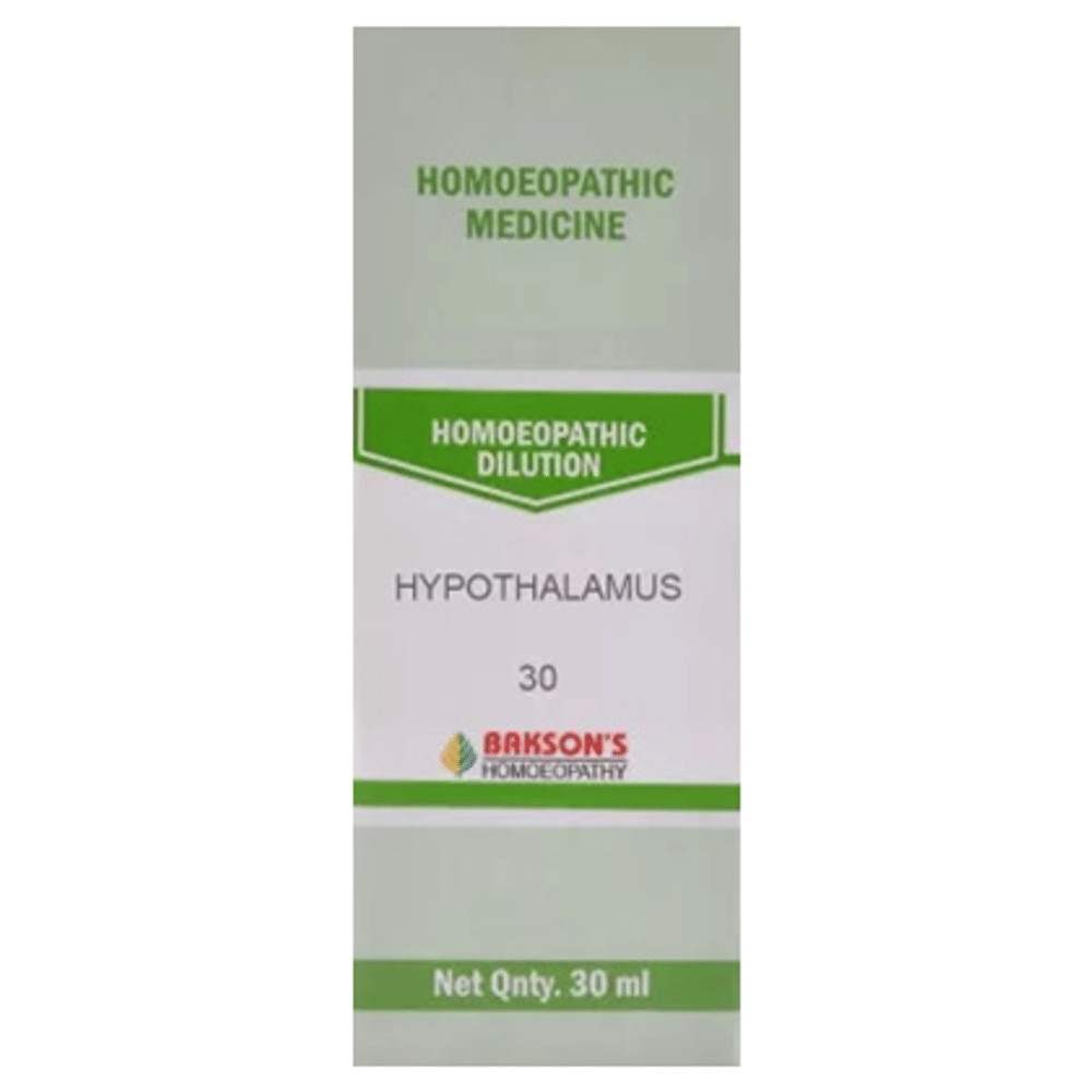 Bakson's Homeopathy Hypothalamus Dilution 30 bottle of 30 ml Dilution