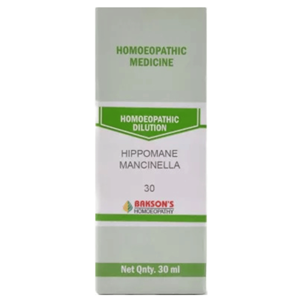 Bakson's Homeopathy Hippomane Mancinella Dilution 30 bottle of 30 ml Dilution