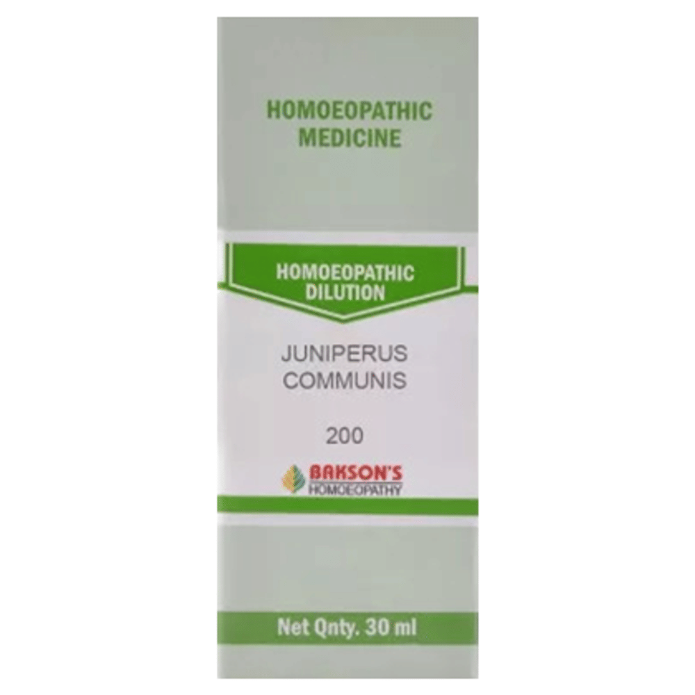 Bakson's Homeopathy Juniperus Communis Dilution 200 bottle of 30 ml Dilution