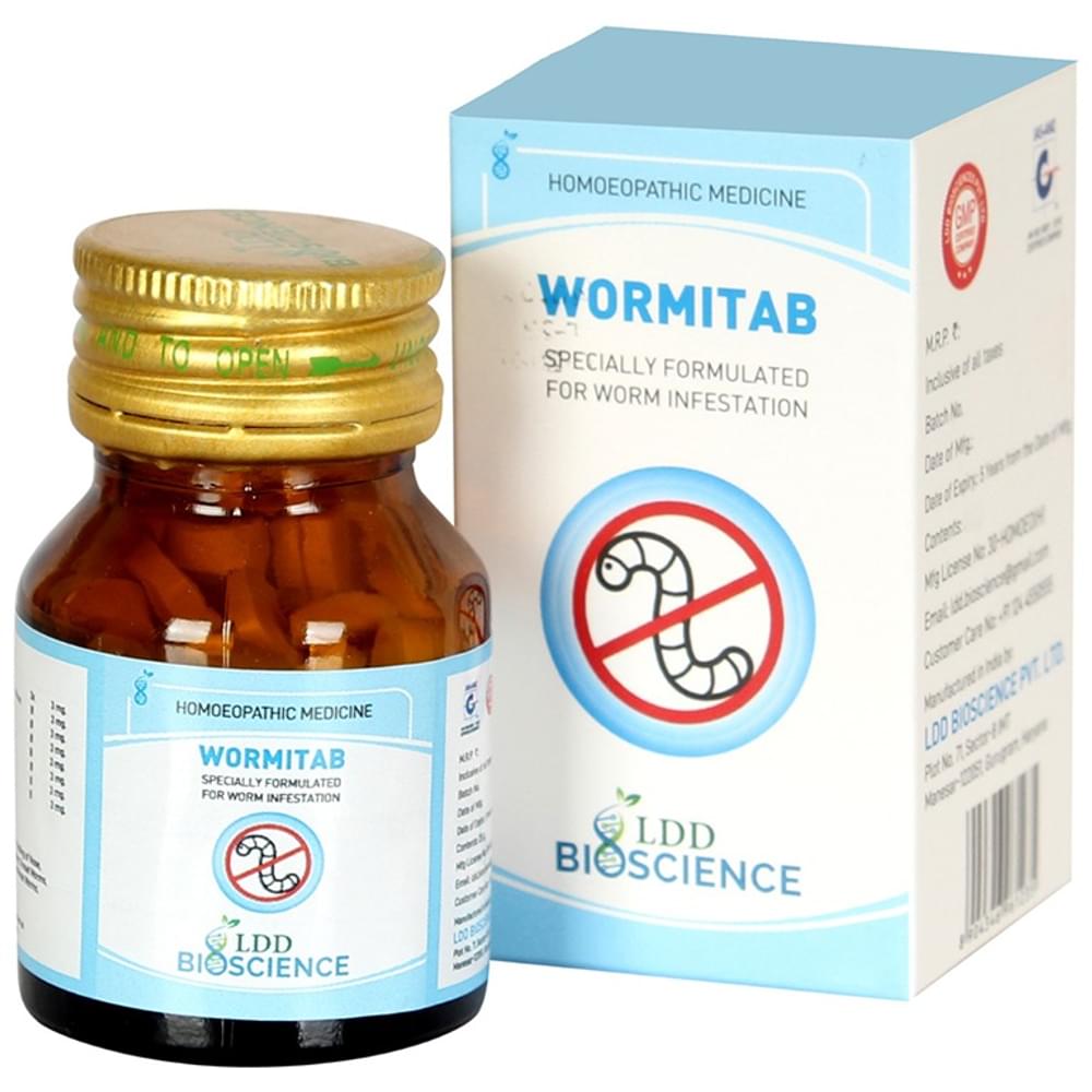 LDD Bioscience Wormitab bottle of 25 gm Tablet
