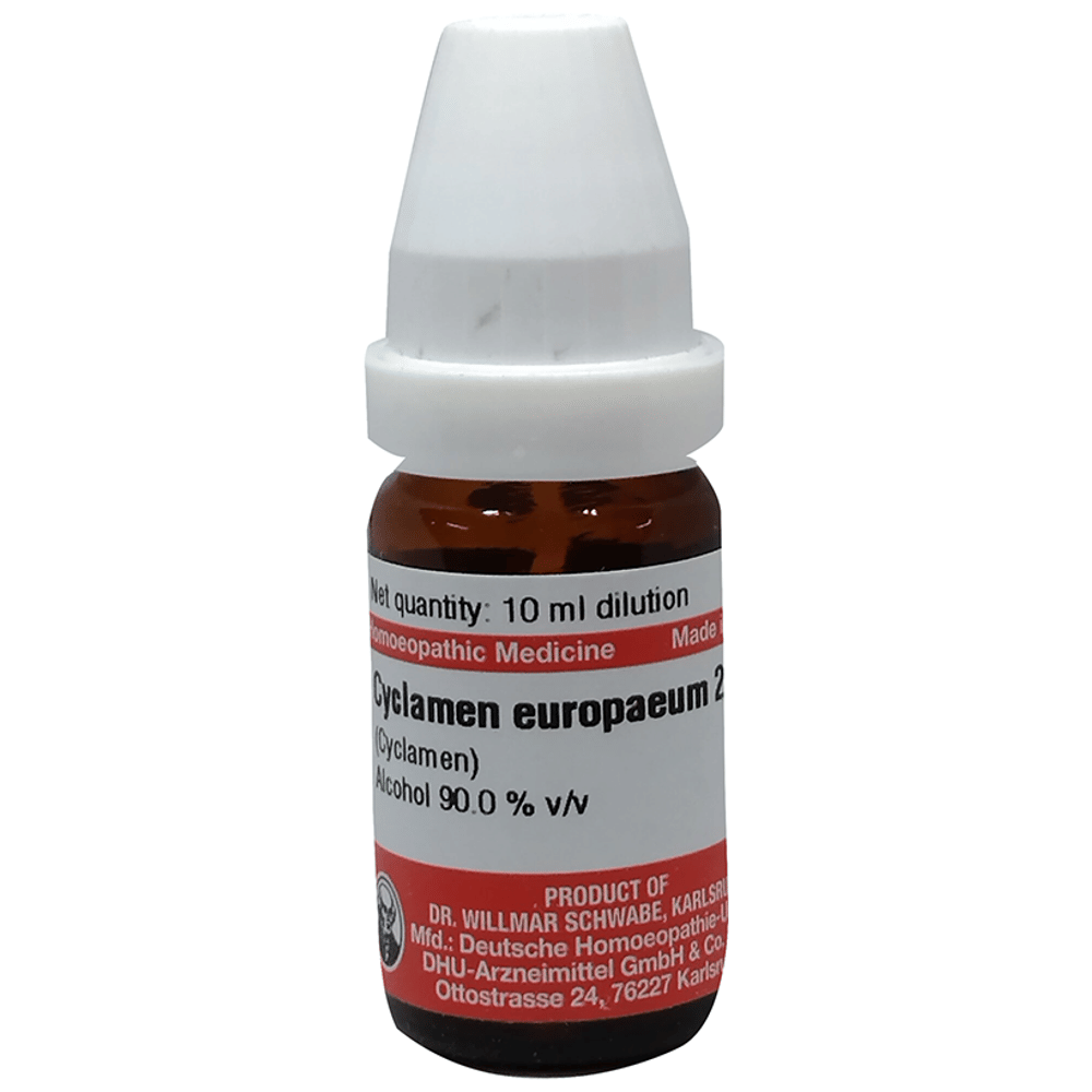 Dr Willmar Schwabe Germany Cyclamen Europaeum Dilution 200 bottle of 10 ml Dilution