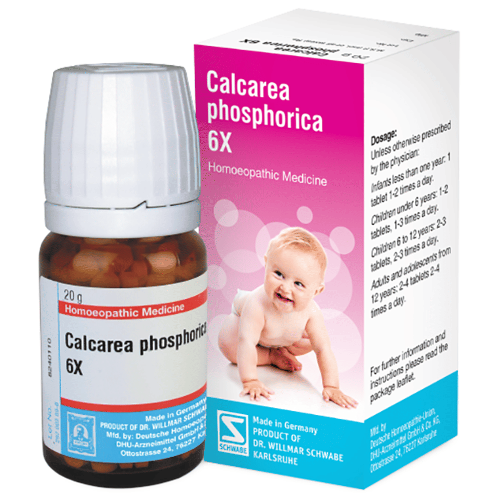 Dr Willmar Schwabe Germany Calcarea Phosphorica Biochemic Tablet 6X bottle of 20 gm Biochemic Tablet