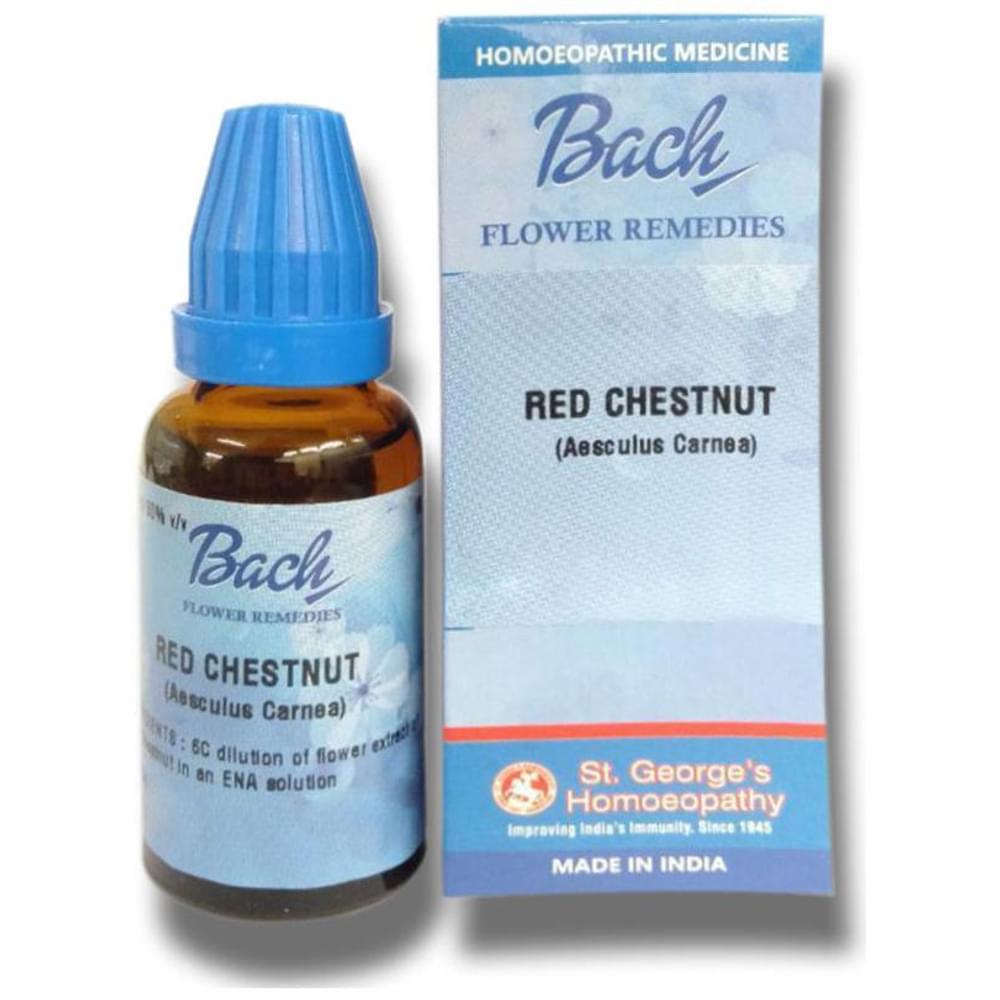 St. George‚Äôs Bach Flower Red Chestnut bottle of 100 ml Dilution