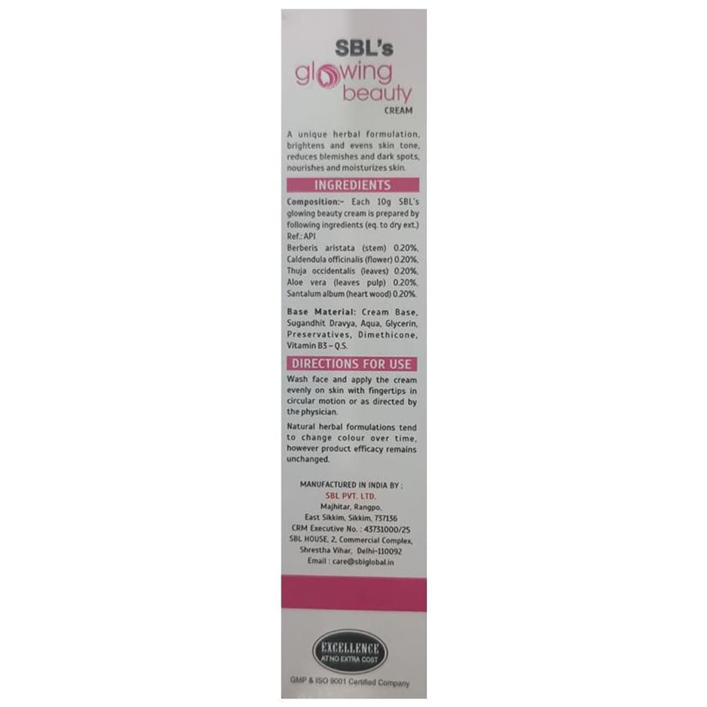 SBL Glowing Beauty Fairness Cream tube of 50 gm Cream