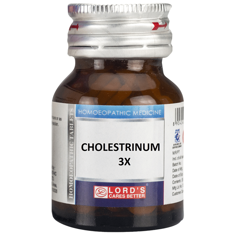Lord's Cholestrinum Trituration Tablet 3X bottle of 25 gm Trituration Tablet Lord's Cholestrinum Trituration Tablet 3X bottle of 25 gm Trituration Tablet