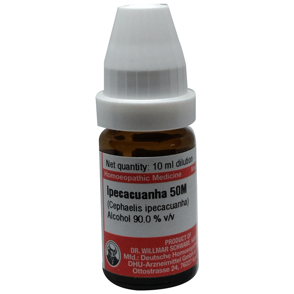 Dr Willmar Schwabe Germany Ipecacuanha (Cephaelis Ipecacuanha) Dilution 50M bottle of 10 ml Dilution