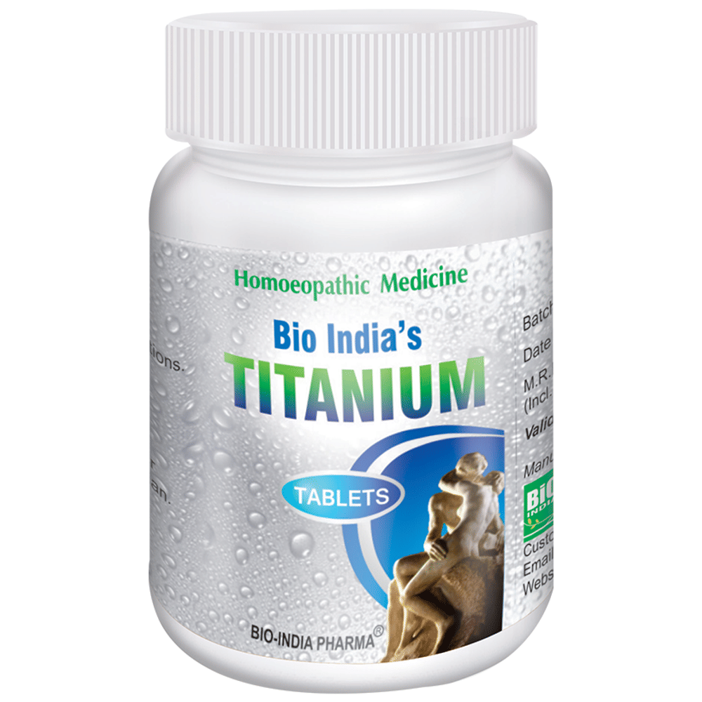 Bio India Titanium Tablet bottle of 25 gm Tablet Bio India Titanium Tablet bottle of 25 gm Tablet