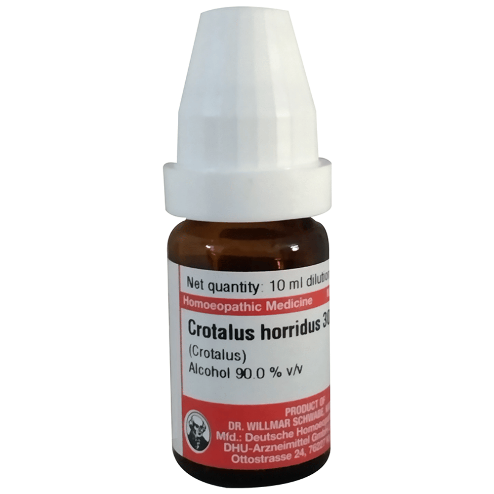 Dr Willmar Schwabe Germany Crotalus Horridus Dilution 30 bottle of 10 ml Dilution