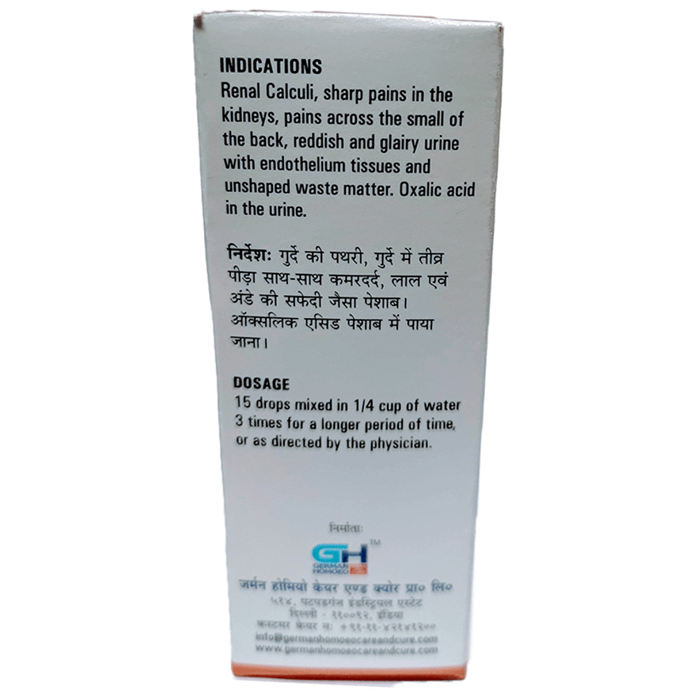 German's 525 Renal Calculi Drop bottle of 30 ml Drop