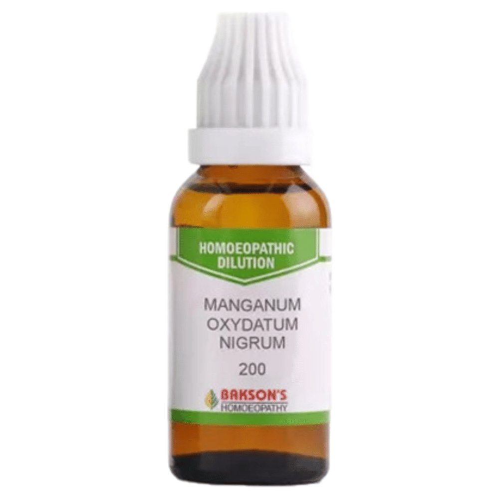 Bakson's Homeopathy Manganum Oxydatum Nigrum Dilution 200 bottle of 30 ml Dilution