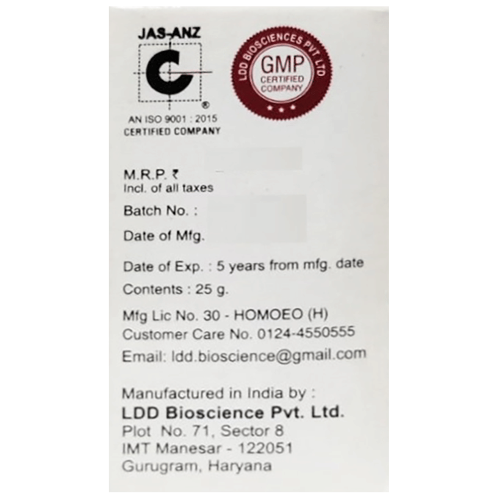 LDD Bioscience Zincum Metallicum 3X bottle of 25 gm Tablet