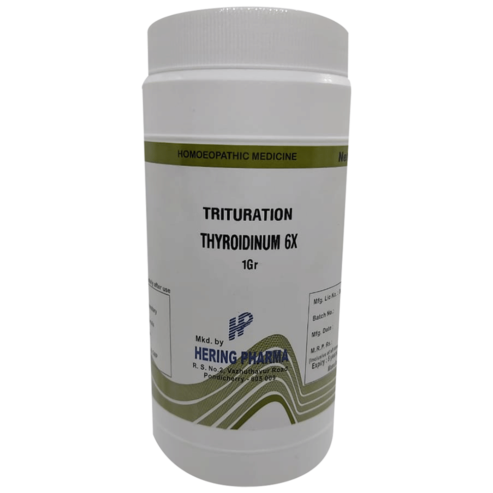 Hering Pharma Thyroidinum Trituration Tablet 6X jar of 450 gm Trituration Tablet