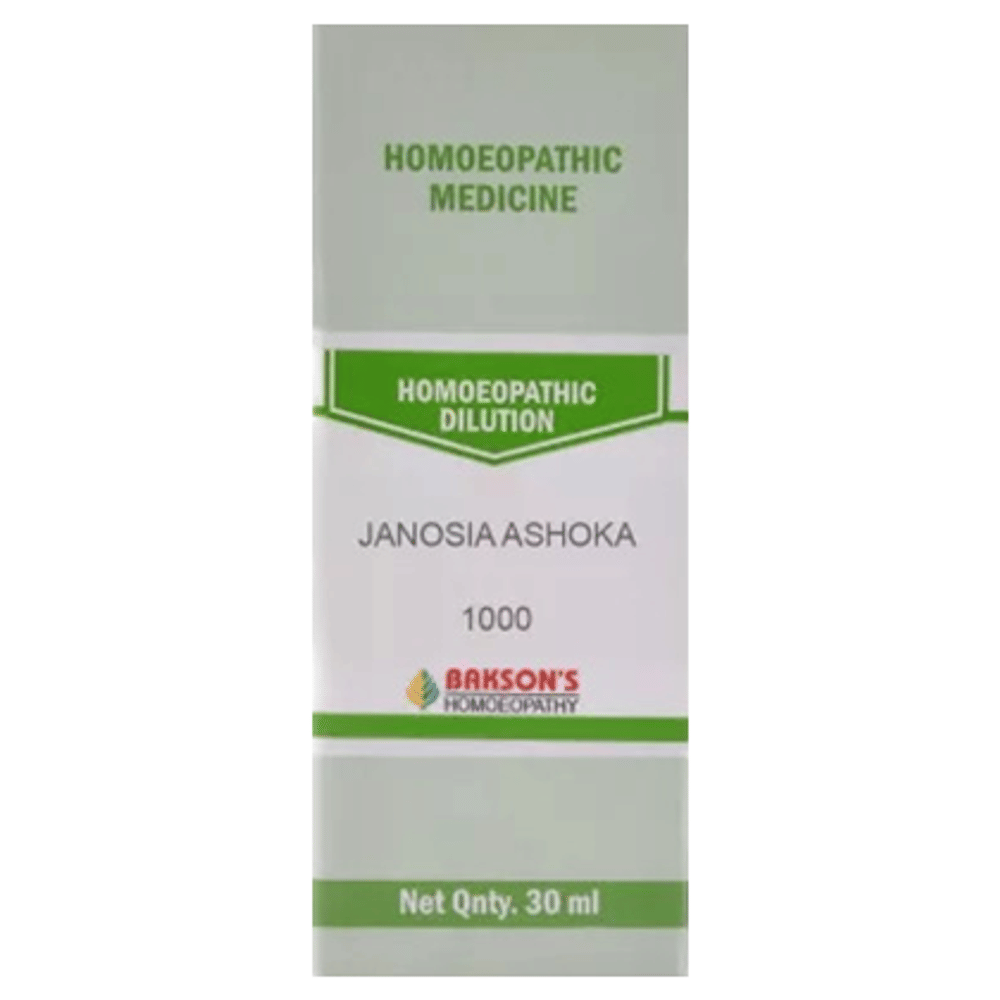 Bakson's Homeopathy Janosia Ashoka Dilution 1000 CH bottle of 30 ml Dilution