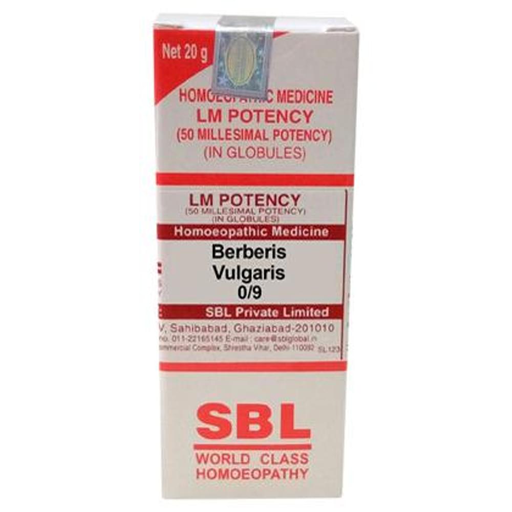 SBL Berberis Vulgaris 0/9 LM bottle of 20 gm Globules