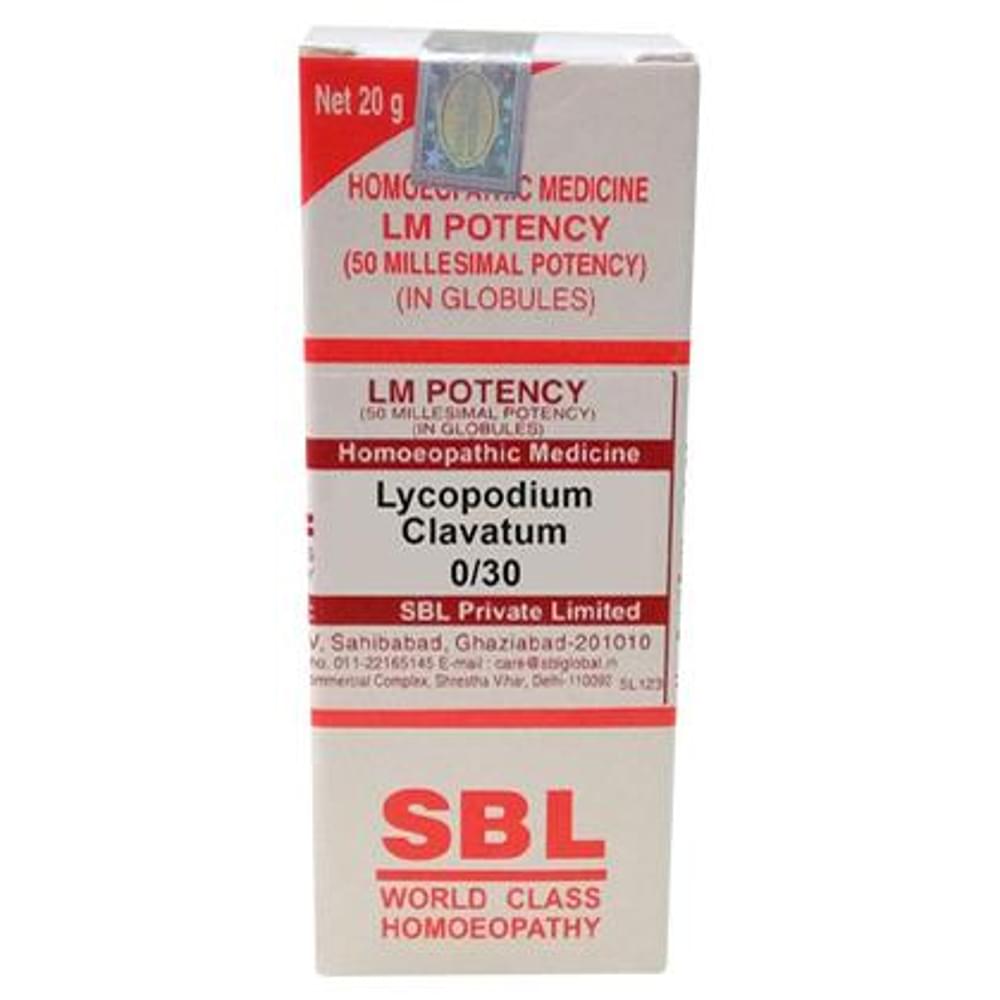 SBL Lycopodium Clavatum 0/30 LM bottle of 20 gm Globules