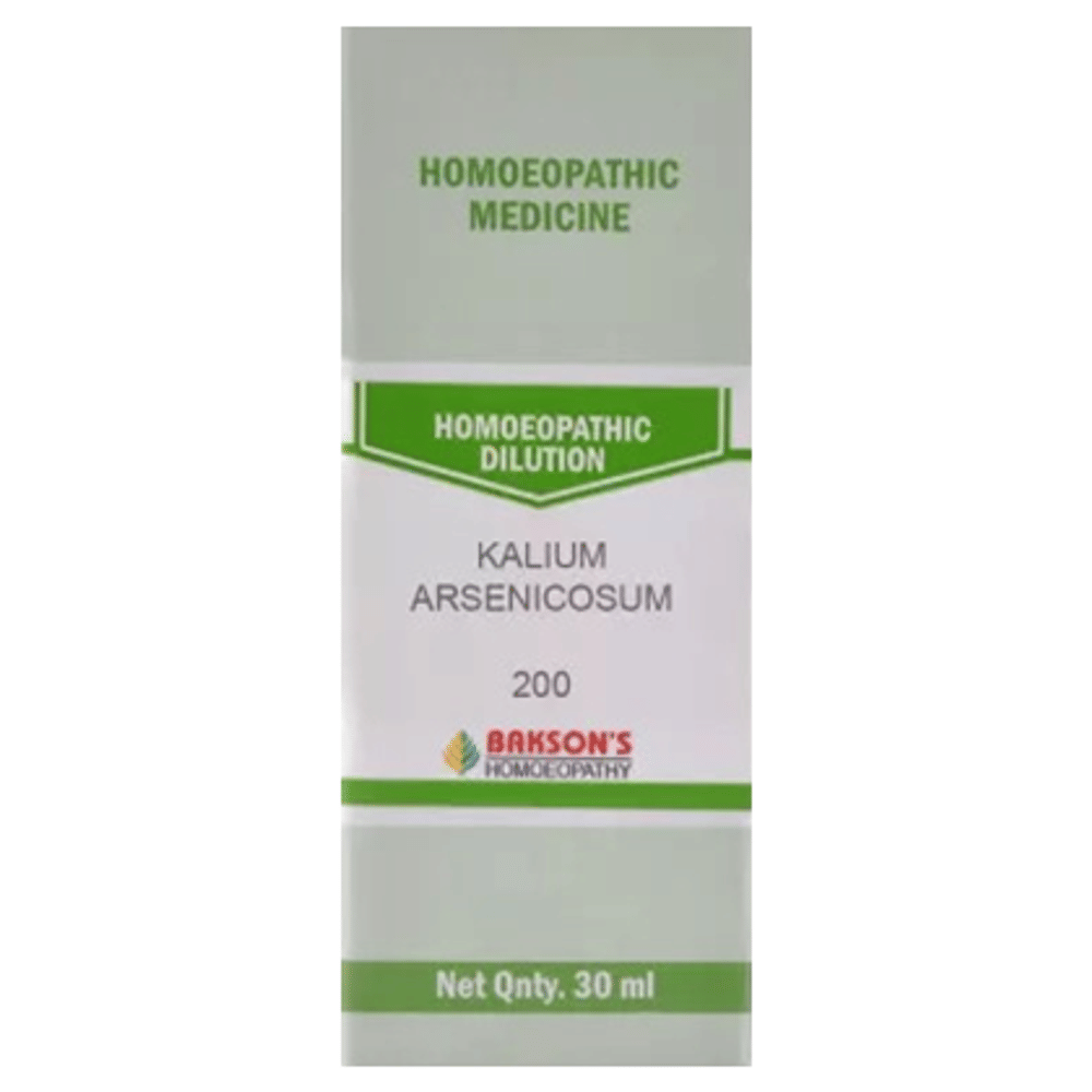 Bakson's Homeopathy Kalium Arsenicosum Dilution 200 bottle of 30 ml Dilution