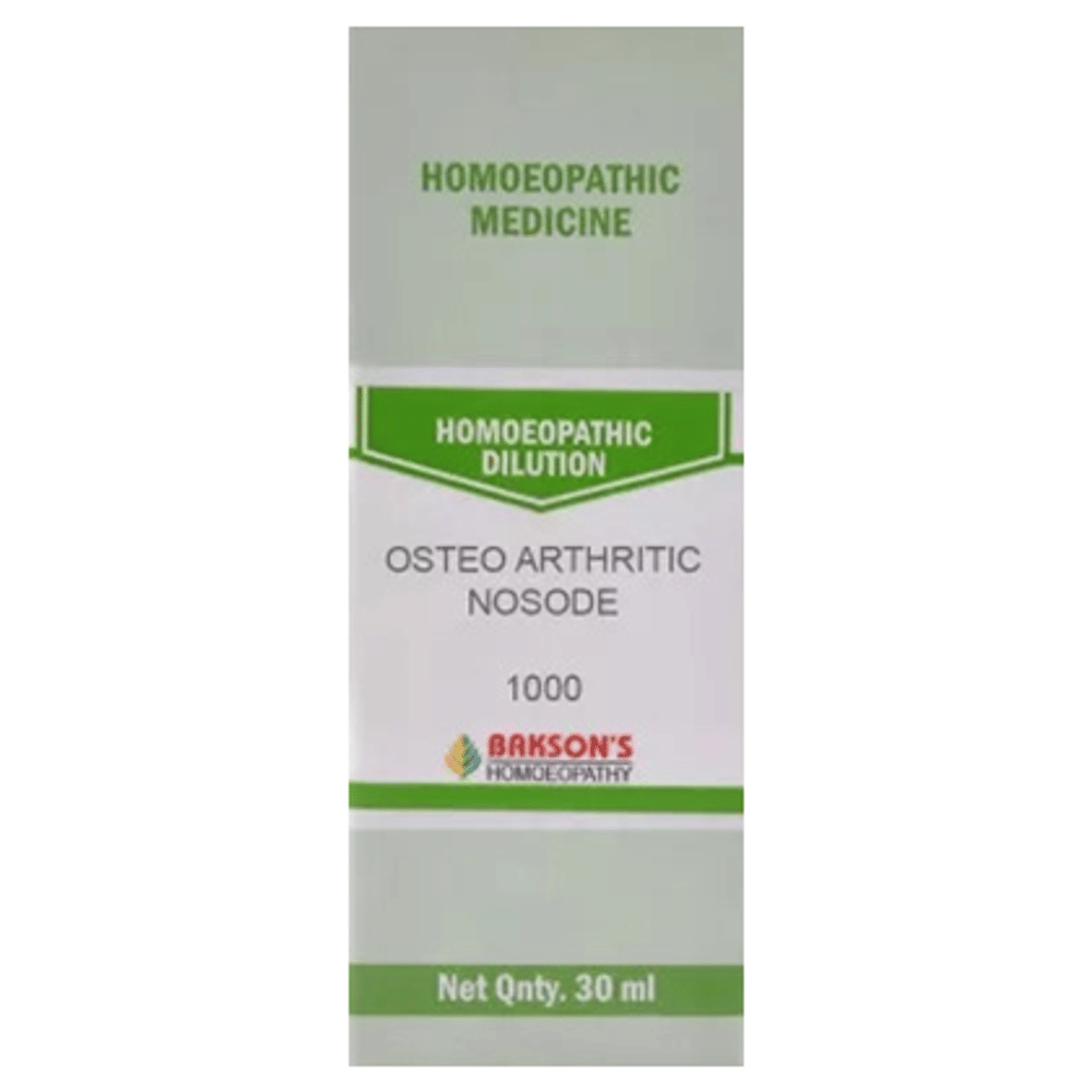 Bakson's Homeopathy Osteo Arthritic Nosode Dilution 1000 CH bottle of 30 ml Dilution Bakson's Homeopathy Osteo Arthritic Nosode Dilution 1000 CH bottle of 30 ml Dilution