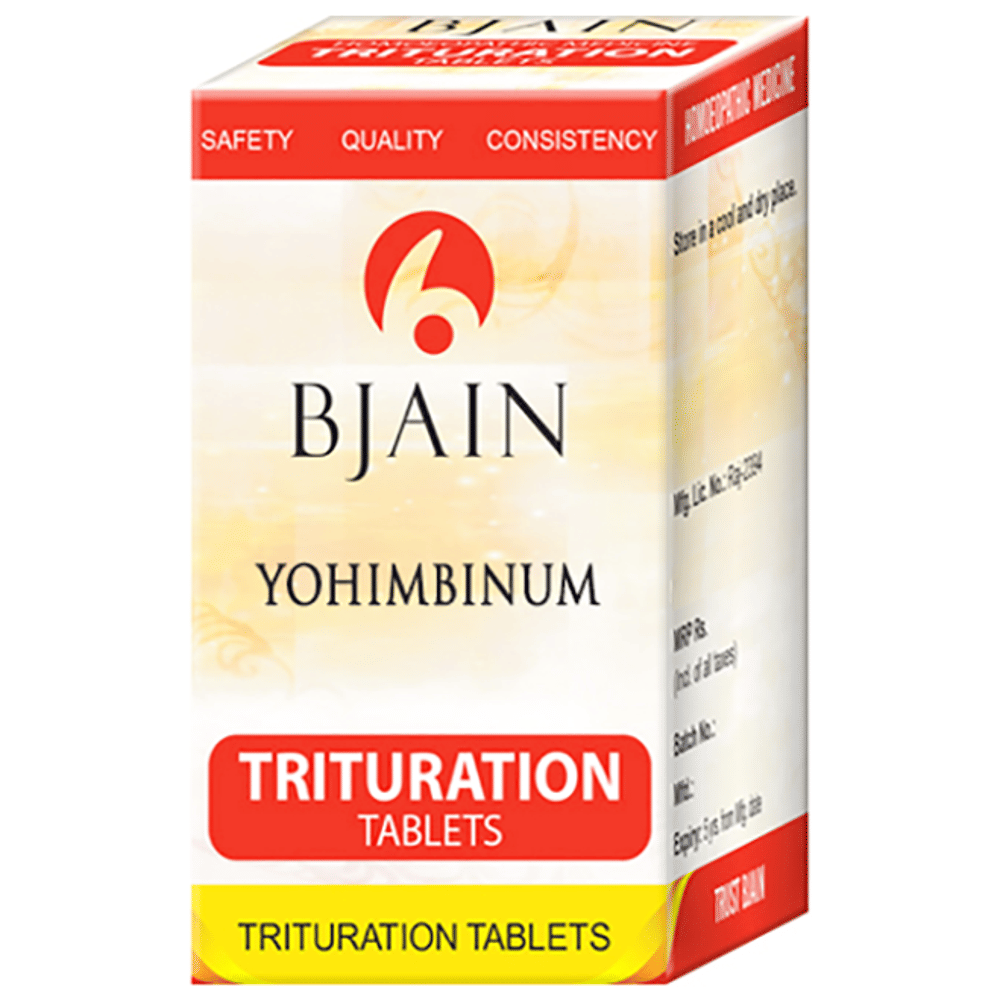 Bjain Yohimbinum Trituration Tablet 3X bottle of 450 gm Trituration Tablet