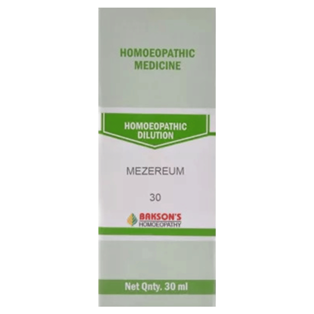 Bakson's Homeopathy Mezereum Dilution 30 bottle of 30 ml Dilution
