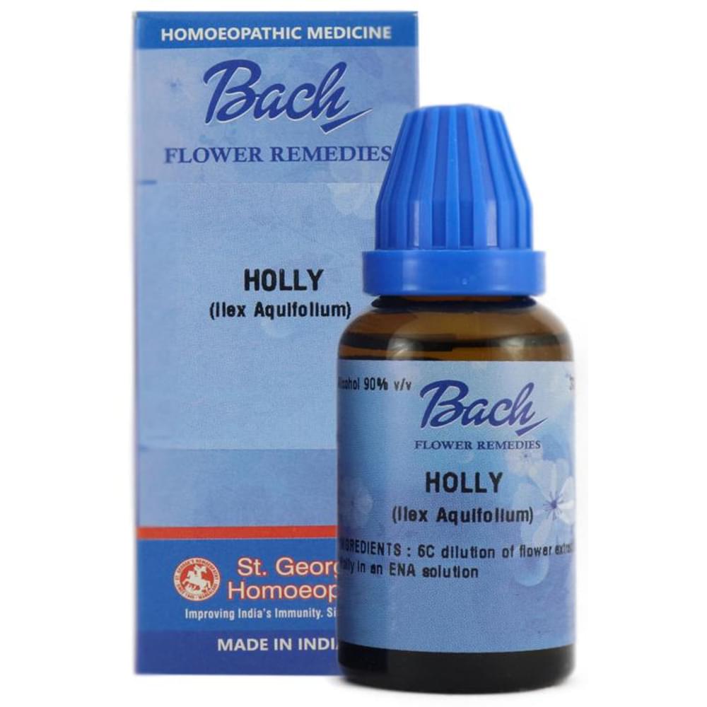 St. George‚Äôs Bach Flower Holly 6 CH bottle of 100 ml Dilution