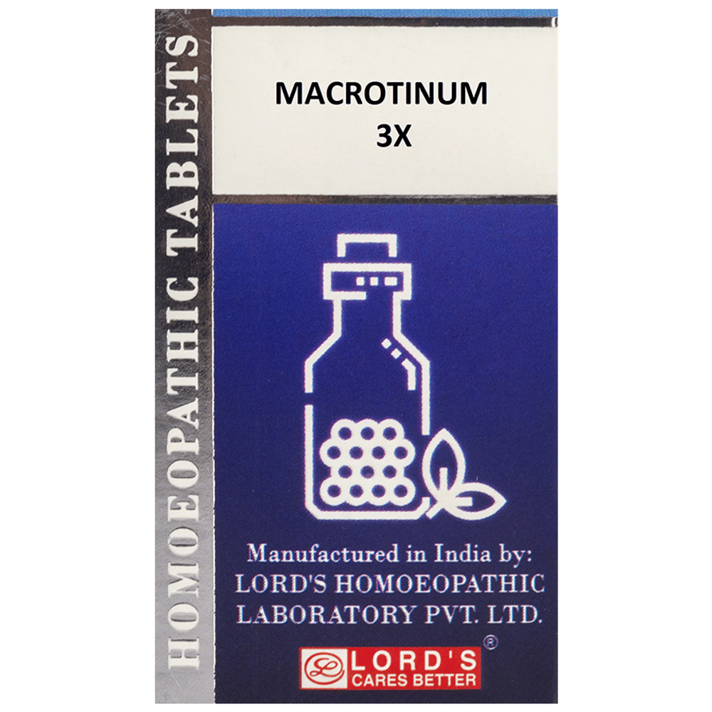 Lord's Macrotinum Trituration Tablet 3X bottle of 25 gm Trituration Tablet
