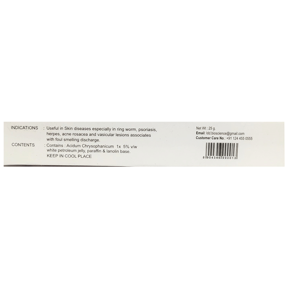 LDD Bioscience Acidum Chrysophanicum Ointment tube of 25 gm Ointment