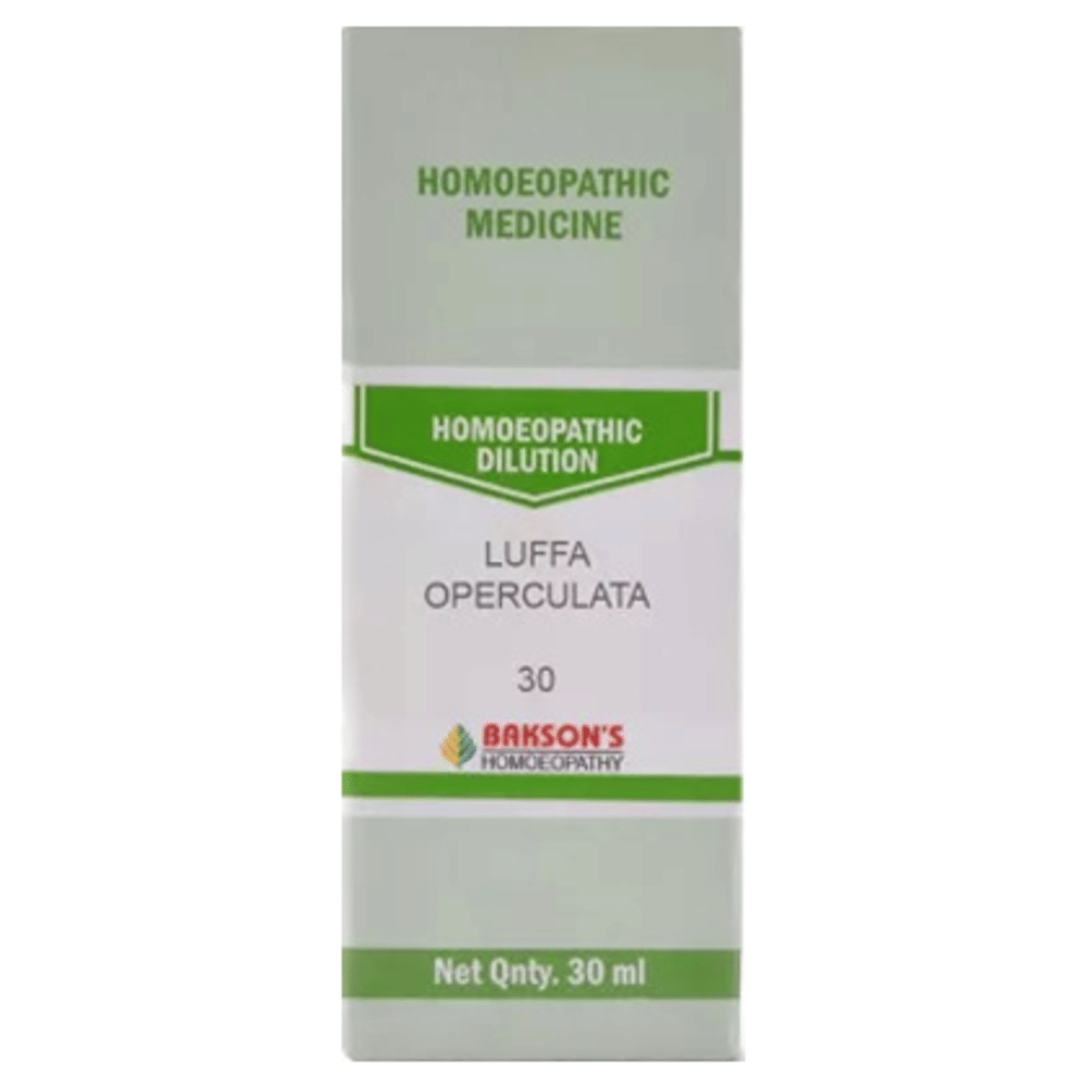 Bakson's Homeopathy Luffa Operculata Dilution 30 bottle of 30 ml Dilution