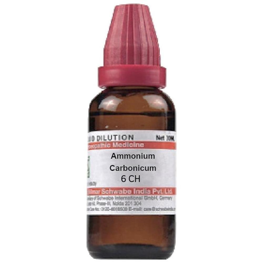 Dr Willmar Schwabe India Ammonium Carbonicum Dilution 6 CH bottle of 30 ml Dilution Dr Willmar Schwabe India Ammonium Carbonicum Dilution 6 CH bottle of 30 ml Dilution